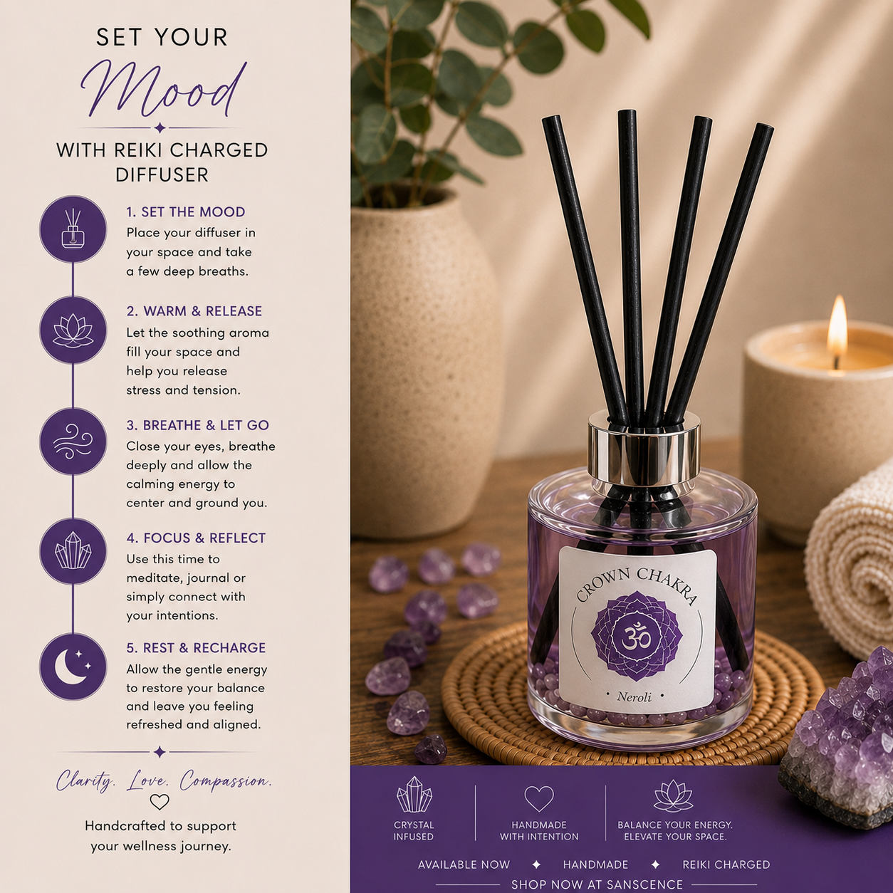 Crown Chakra Reed Diffuser