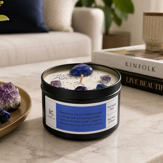 Third Eye Chakra Tin Candle - 200g - Jasmine & Lapis Lazuli