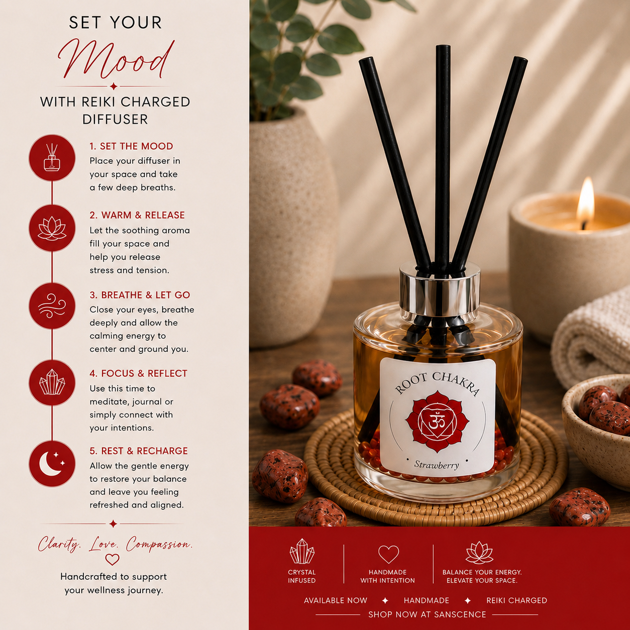 Root Chakra Reed Diffuser