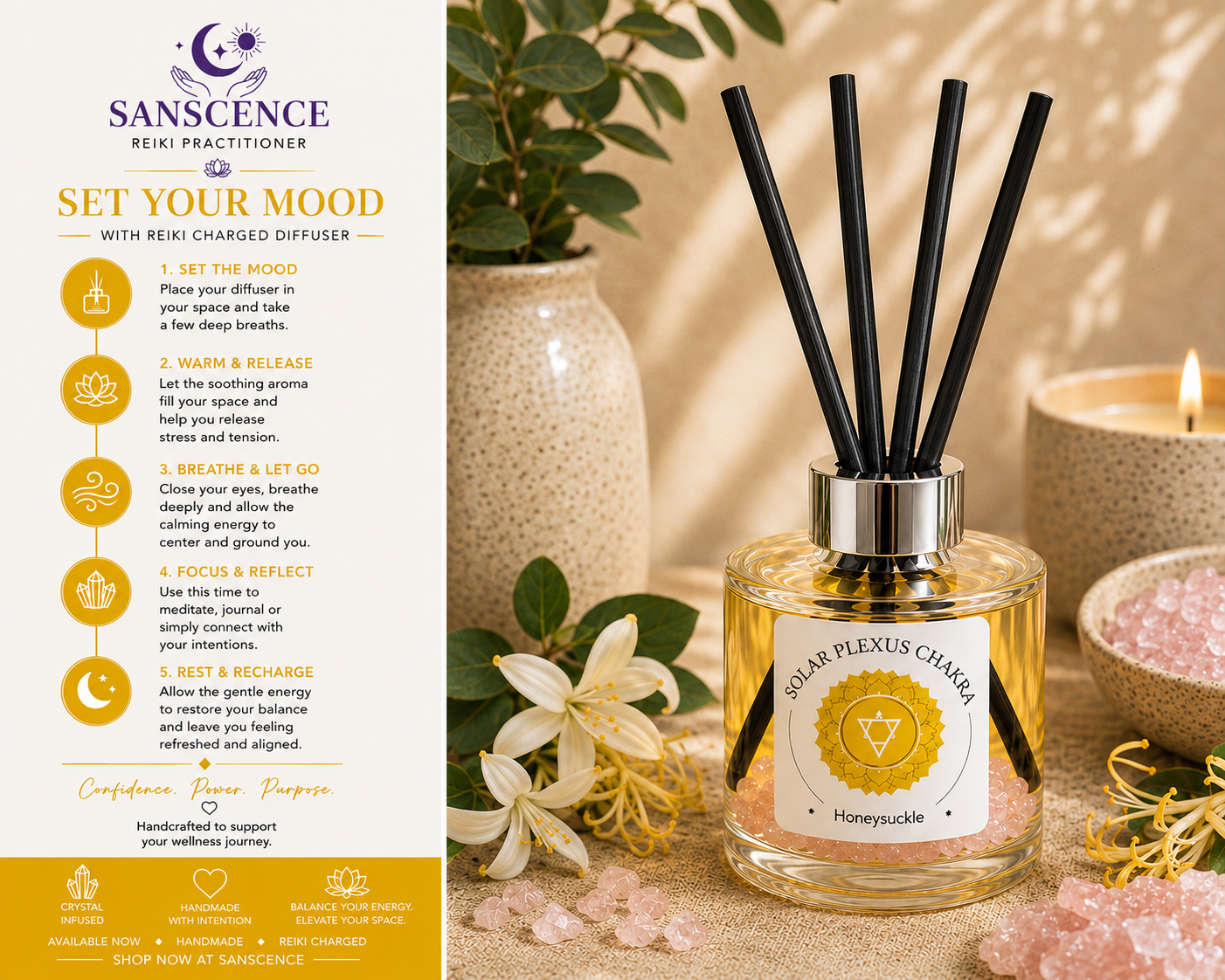 Solar Plexus Chakra Reed Diffuser