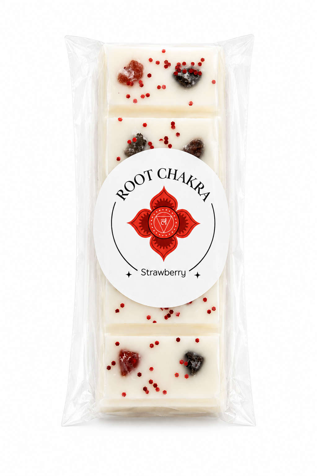 Root Chakra Reiki Charged Wax Melt - Strawberry & Red Jasper