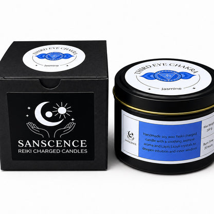 Third Eye Chakra Tin Candle - 200g - Jasmine & Lapis Lazuli