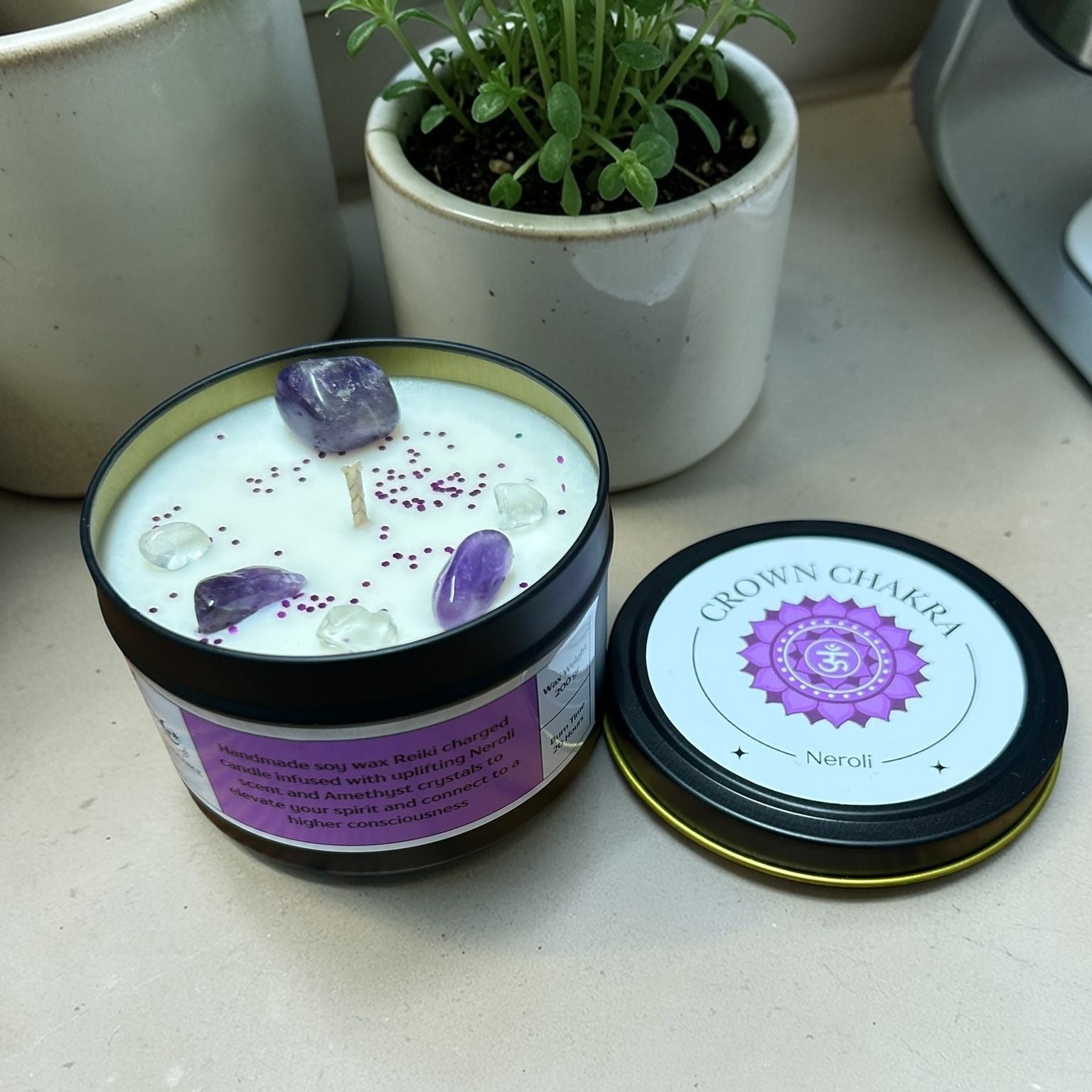 crown chakra candle