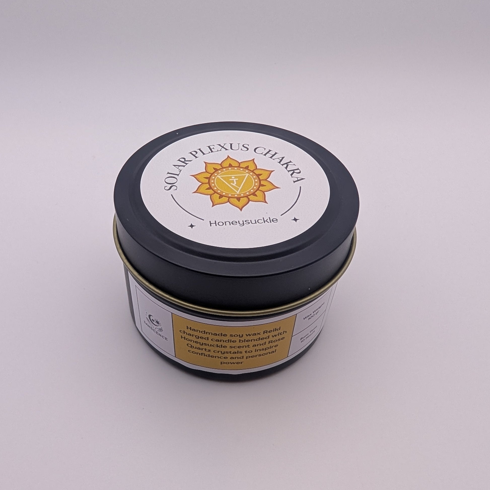 Jar labeled 'Solar Plexus Chakra' on a white background