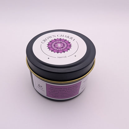 Jar with a purple label on a white background