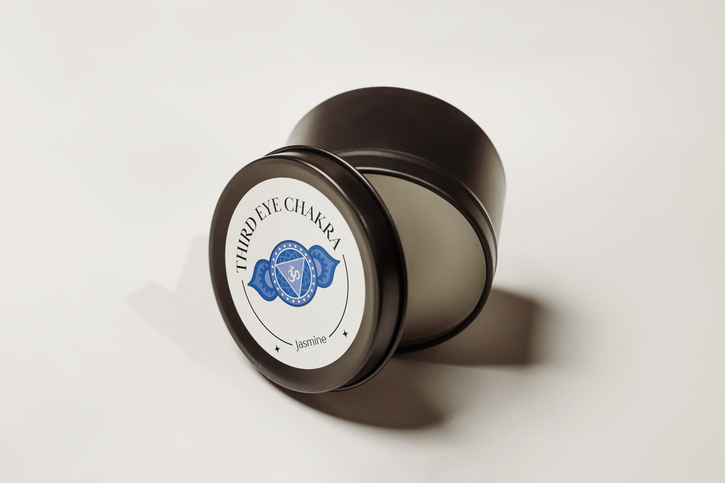 Third Eye Chakra Reiki Charged Tin Candle - Jasmine & Lapis Lazuli
