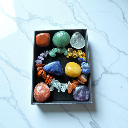 Reiki Crystals & Bracelet Gift Set