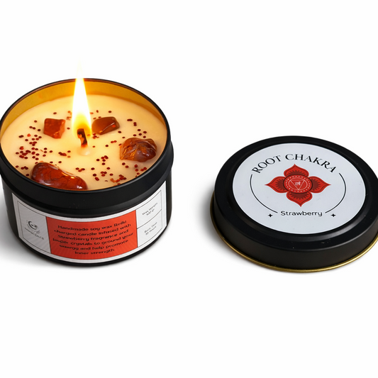 root chakra candle lit
